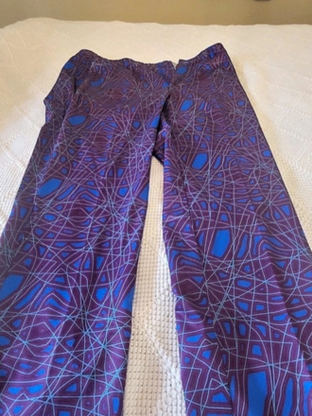 Hreski Men's Abstract Purple Lines Golf Pants,  38wx30l
